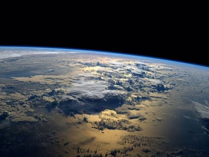 La Tierra vista desde la Estación Espacial Internacional.