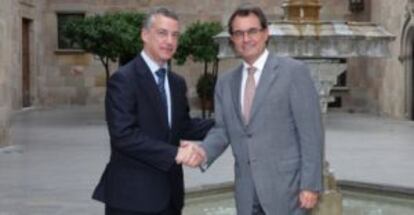 Artur Mas e Íñigo Urkullu, durante la reunión.