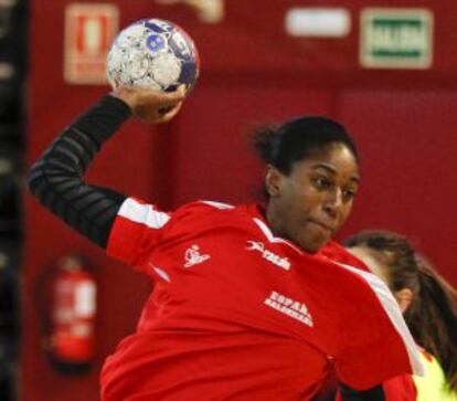 Shandy Cabral, en un entrenamiento en Pinto.