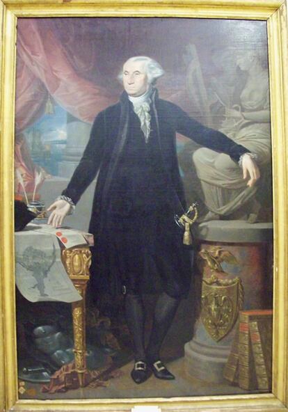 Retrato de George Washington pintado por el italiano Josef Perovani, en 1796.