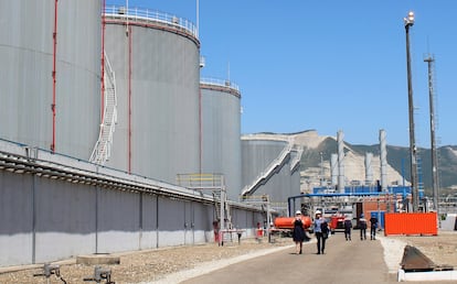 Terminal de exportación de crudo en Novorossiysk (Rusia), en mayo de 2018.