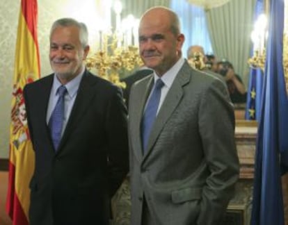 Griñán y Chaves, el pasado martes en Madrid.