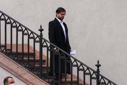 El presidente de Chile, Gabriel Boric, en el palacio presidencial de La Moneda en Santiago