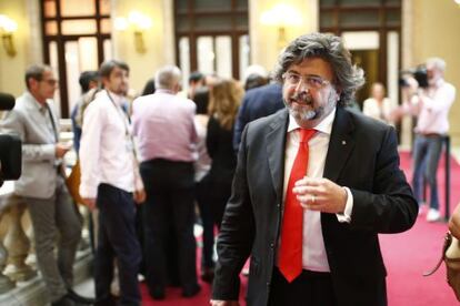 El secretario de Universidades, Antoni Castellà, en el Parlament.