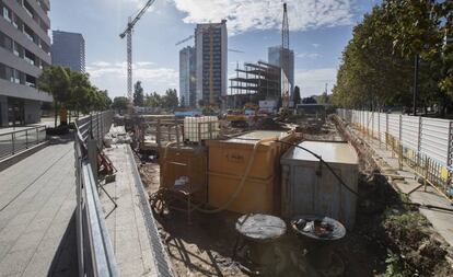 Promoción de viviendas en construcción de Neinor en Hospitalet (Barcelona).