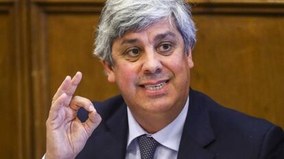 El ministro portugués de Finazas y presidente del Eurogrupo, Mário Centeno.