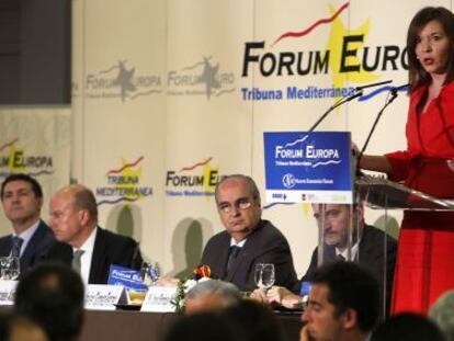 La alcaldesa de Elche, Mercedes Alonso, durante su conferencia.