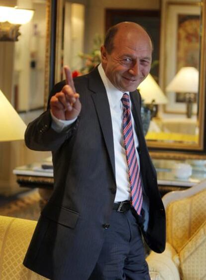 Traian Basescu, en Madrid.