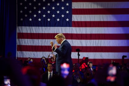 Former U.S. president Donald Trump, at an event in National Harbor (Maryland), on February 24.