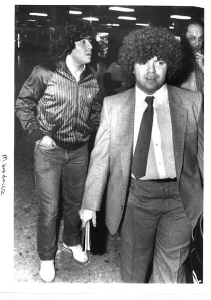 Jorge Cyterszpiler (right) and Diego Maradona.