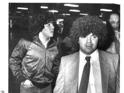 Jorge Cyterszpiler (right) and Diego Maradona.