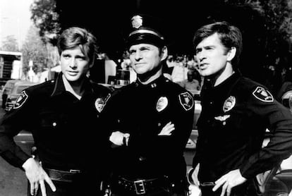 Dirk Benedict, Ted Hartley y Jim McMullen.