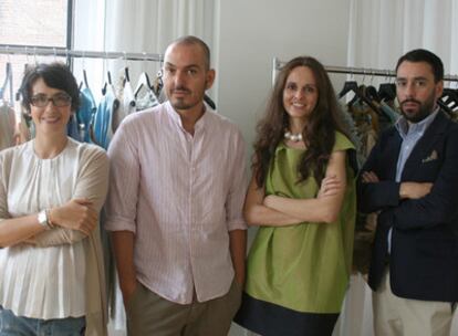 De izquierda a derecha, Carmen March, Juan Duyos, Ana Locking y Juanjo Oliva, en Nueva York.