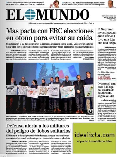 'El Mundo' diu que Mas pacta amb ERC l'avançament d'eleccions a la tardor per evitar la seva caiguda