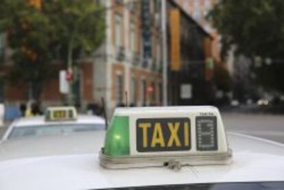 Un taxi en Madrid