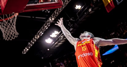 Jaime Pradilla durante un partido de la selección española.