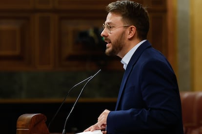 El diputado de Comproms Alberto Ib?ez, el pasado da 25 en el pleno del Congreso.