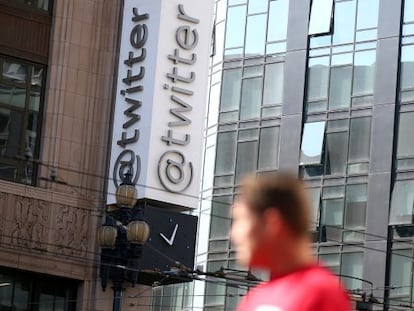 A sede do Twitter em San Francisco, Califórnia.
