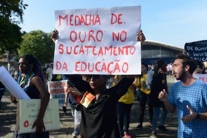 Protesto em Paraty em julho deste ano. 