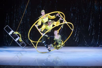 Zelenovskyi Troupe, en uno de los n&uacute;meros del espect&aacute;culo sobre hielo que puede verse en Girona. 