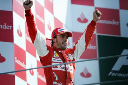 Fernando Alonso, tras vencer en el GP de Italia.