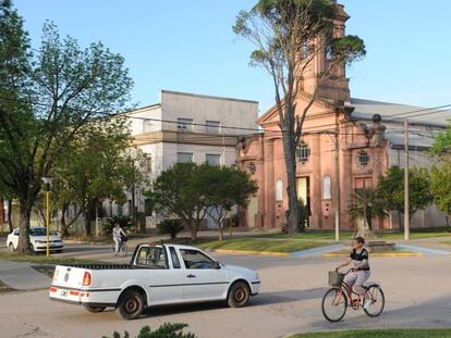 El centro de Gobernador Crespo, un pueblo de la provincia argentina de Santa Fe.