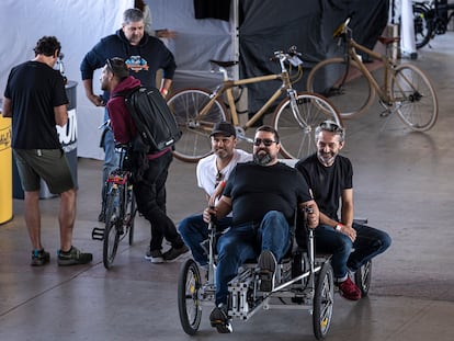 Una de las bicis de carga de XYZ Cargo que se exponen en Ciclosferia, el certamen que se celebra hasta el domingo en Valencia.