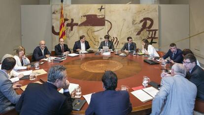 Reunion del consejo ejecutivo del Gobierno de la Generalitat de Catalu&ntilde;a. 