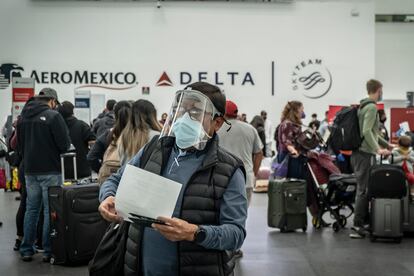 Aeroméxico en el aeropuerto