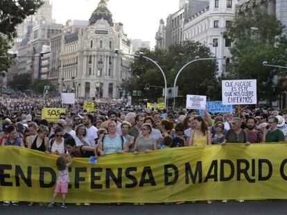 La manifestación a favor de Madrid Central.