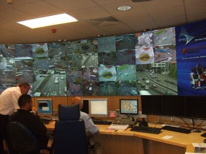 Centro de control de tráfico de Birmingham (Inglaterra), gestionado la filial británica de Ferrovial Servicios.