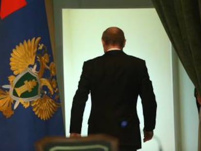 El presidente de Rusia, Vladimir Putin, de espalda, en una imagen de archivo.