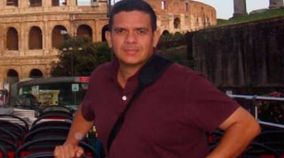 El hijo del ex presidente de Honduras durante un viaje a Italia