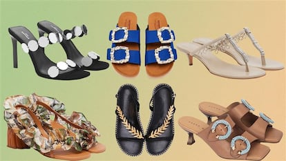 Una selección de sandalias joya.