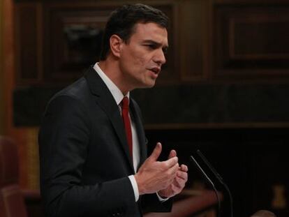 Pedro Sánchez en el Congreso de los Diputados, en octubre.