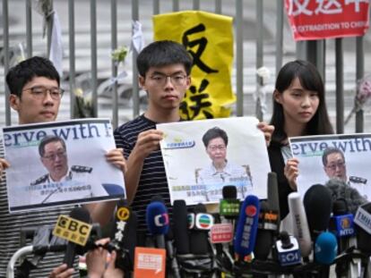 El líder estudiantil Joshua Wong anuncia nuevas movilizaciones la semana próxima, durante la cumbre del G20 en Japón
