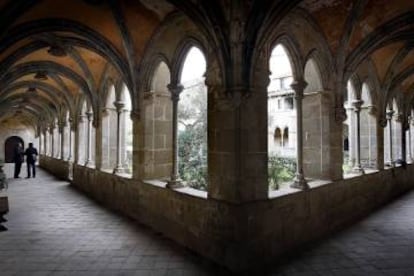 The Gothic cloister of Sant Jeroni de la Murtra.