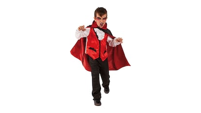 Disfraces de Halloween sobre fondo blanco.