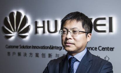 Tony Jin Yong, CEO de Huawei Espana, en la sede de la compania en Madrid.