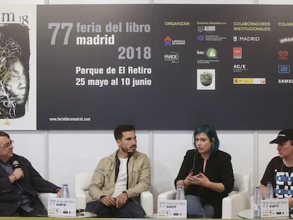 Jesús Ruíz Mantilla, Javier Castillo, Elisabet Benavent y Blue Jeans. 