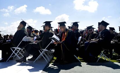 Graduación en la Universidad Estatal de California, en Long Beach, el pasado mes de mayo.