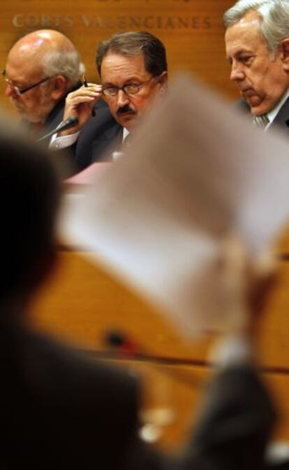 Joaquín Meseguer, exdirector general de Participaciones Empresariales de la CAM, en las Cortes Valencianas.