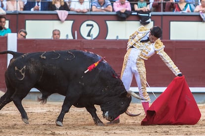 Talavante, al natural, en la Feria de San Isidro de 2018.