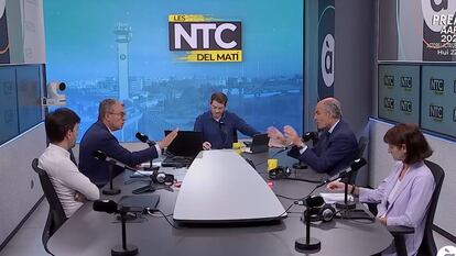 De izquierda a derecha, Dani Valero, Bernardo Guzmán, Oscar Martínez, Francisco Camps y Silvia Zarza, durante la entrevista en 'Les notícies del matí'.