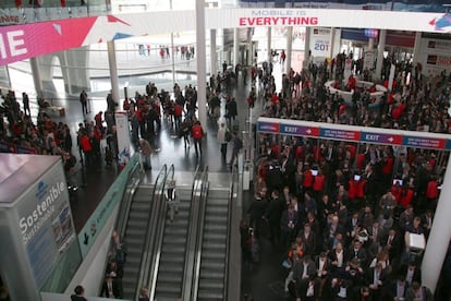 Entrada principal al recinto del MWC.