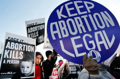 La división de la sociedad estadounidense con relación al aborto.