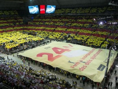 Una imatge del Sant Jordi durant l'acte de l'ANC.