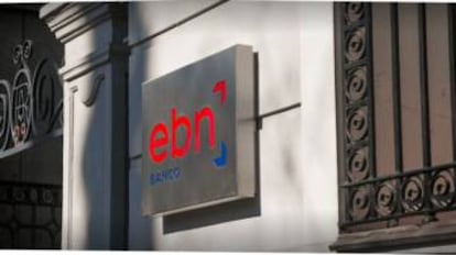 Logotipo de EBN en su sede en Madrid