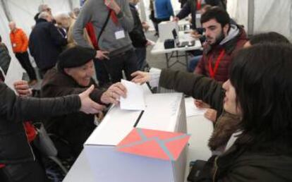 Una votación celebrada en Tolosa (Gipuzkoa).