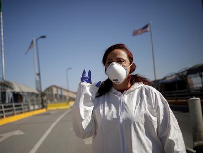 La abogada Susana Prieto durante una entrevista en Ciudad Juárez, el 6 de mayo.